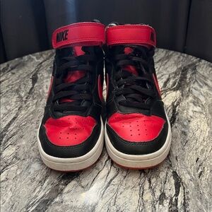 Nike Kids Black and Red Sneakers